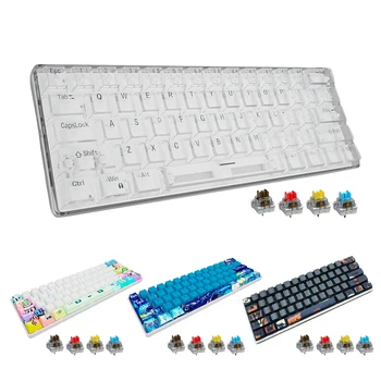 GK023 Tastatură de Gaming RGB Bluetooth Trei-modul de 2,4 G/Fir Mecanice Tastatură cu iluminare din spate Anti-Ghosting 61 Taste de Calculator Accesorii