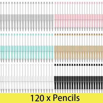 120Pcs Nu este Nevoie Să Ascuți cu Margele Creion, Cerneală Beadable Creion Stilou Scris Copil Cadou Rechizite Școlare Papetărie