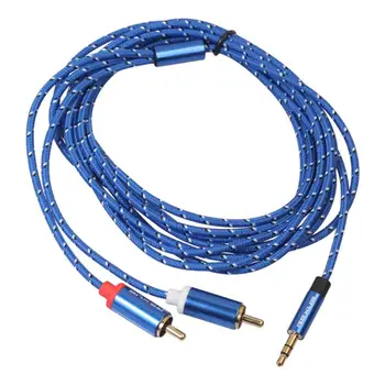 Cablu Audio 0.5/1/1.8/3/5/10/15m RCA Cablu Audio 2RCA de sex Masculin-3.5 mm Jack la 2 RCA AUX Cablu de Bumbac Împletite Splitter pentru Acasă MP3