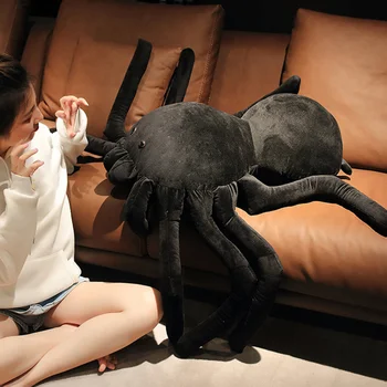 Negru De Pluș Uriaș Păianjen De Jucărie Jucărie Drăguț Animal De Pluș Cadou De Ziua De Nastere Pentru Copii Fete Animale De Jucărie Drăguț