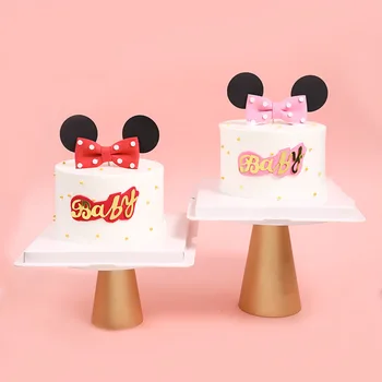 Creative Spuma Decorare Tort Arc Mouse Dus Copilul la mulți ani Toppers Tort pentru Ziua de naștere a Fetei Desert Tort Decor Consumabile