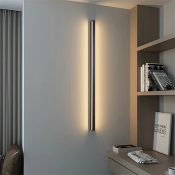 Minimalist Modern, LED Lampă de Perete de Interior Simplu Linia de Corpuri de iluminat de Perete Tranșee Scara Dormitor Noptieră Iluminat Acasă Deco corp de Iluminat