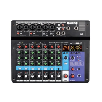 8 Canale Audio Profesionale, Mixer, Consola Digitala incorporata placa de Sunet pentru Calculator Smartphone Cântând Muzică de Înregistrare