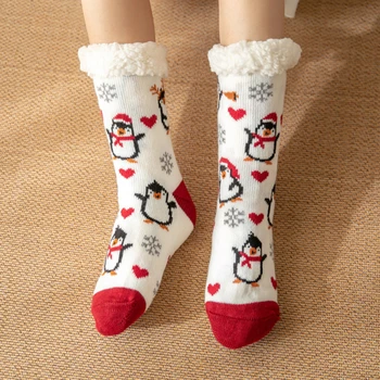 Noi Drăguț Șosete Cald Îngroșa Plus De Bumbac Femei De Iarnă Șosete De Crăciun Kawaii Ciorap Cadou De Crăciun Acasă Etajul Amuzant Ciorap