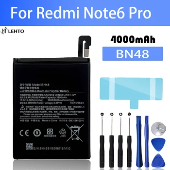 Nou 100% original BN48 Baterie Pentru Xiaomi Redmi Nota 6 Pro Baterii de telefon Bateria +Instrumente