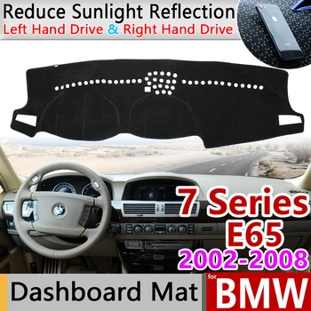pentru BMW Seria 7 E65 2002~2008 Anti-Alunecare, Anti-UV Mat tabloul de Bord Pad Acoperire Dashmat Proteja Covorul Accesorii 730i 740i 750i 2003