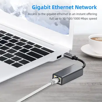 Util C USB la RJ45 100M Driver Gratuit, Internet Cablu Convertor Profesional Anti-interferențe Adaptor de Rețea