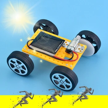 Amuzant Mini Copiii Experiment științific Masina Robot Kit Set DIY Asamblate Energie Solară Jucărie Solare Auto Jucării