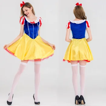 Alba ca zapada Printesa Cosplay Costum Adult Îmbrăcăminte Basm Petrecere de Carnaval Rochie Anime Costum de Halloween pentru Femei