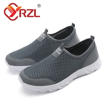 YRZL Bărbați Adidași ochiurilor de Plasă Respirabil Trendy Slip-on Ușor, de culoare Neagră Om de Mers pe jos Pantofi de Tenis Zapatillas Hombre Dimensiune 38-46