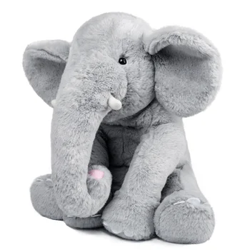 Pufos Elefant Animal Umplute cu Roz, Urechile și Nasul Moale Huggable Jucărie de Pluș