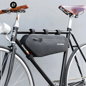 ROCKBROS Sac Biciclete Ciclism Triunghi Panniers Drum Impermeabil Biciclete MTB Top Tube-Cadru Frontal Sac Dirt-rezistent la Accesorii pentru Biciclete