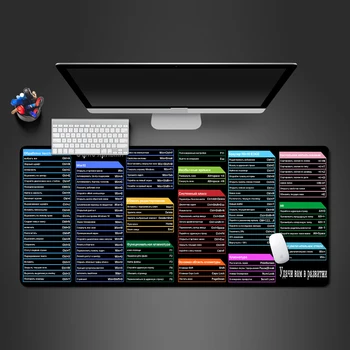 Excel Shortcut Birou Mat Comandă Rapidă De La Tastatură Mouse Pad Versiunea Rusă Mousepad Mari Xxl Calculator De Birou, Mouse Pad Personalizat Engleză
