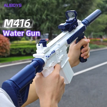 M416 Apă pistol pistol 10M Rază Lungă de Arme Portabile Copii Plajă de Vară în aer liber trageri de Luptă Jucării pentru Băieți Fete Copii Cadouri