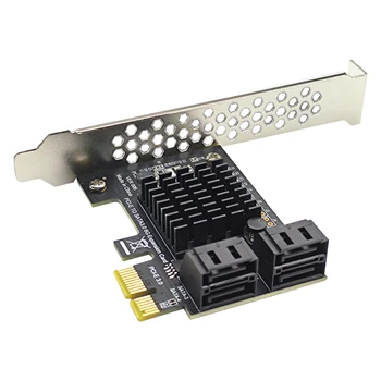 SATA III PCIe Card de 4 Port SATA 6Gbps pentru PCI-e 1X Adaptor Convertor cu Suport
