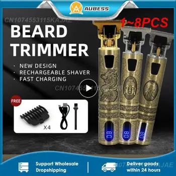 1~8PCS de Vânzare la Cald Masina de tuns Tuns Reincarcabila Barba aparat de Ras Electric Profesional de Tuns pentru Barbati Frizer