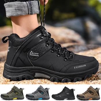 Drumeții Pantofi pentru Bărbați Respirabil Bocanci Pantofi Trekking Outdoor Non-alunecare de Alpinism Pantofi Tactice Militare Cizme Barbati