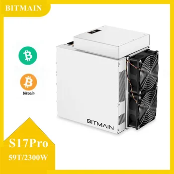Bitmain S17pro 59 50 53th/S Asic Antminer SHA 256 Algorithnm 2300W 1975W 2094W Bitcoin Miner SURSEI de alimentare Inclus