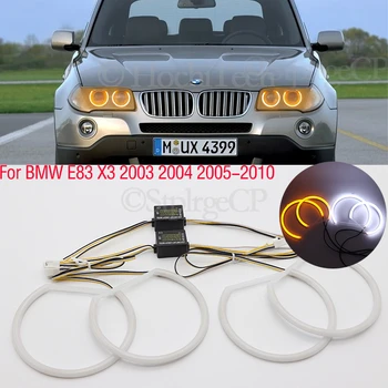 SMD bumbac de lumină LED-uri angel eyes alb și galben DRL kit Pentru BMW X3 E83 2003 2004 2005 2006 2007 2008 2009 2010 accesorii auto