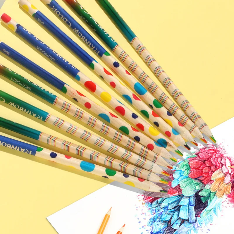 10buc/lot DIY Kawaii Drăguț din Lemn Colorate Creion din Lemn colorat Creion de Culoare pentru Copil Școală de Desen Graffiti Pictura1