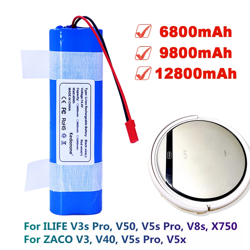 14.8 V 6800mAh Baterie cu Litiu pentru ILIFE V5 V5s V50 V3 DF45 DF43 plus v3s pro Aspirator Robot ILIFE v5s pro baterie1