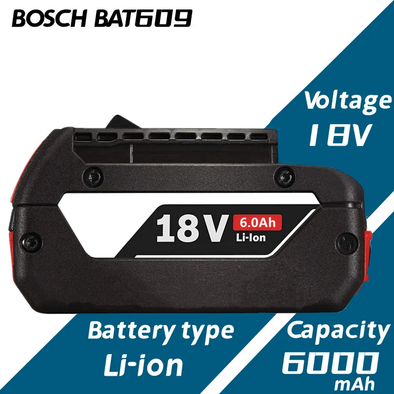 18V Baterii Für Bosch GBA 18V 6,0 Ah Litiu-BAT609 BAT610G BAT618 BAT618G 17618-01 BAT619G BAT622 SKC181-202L + ladegerät1