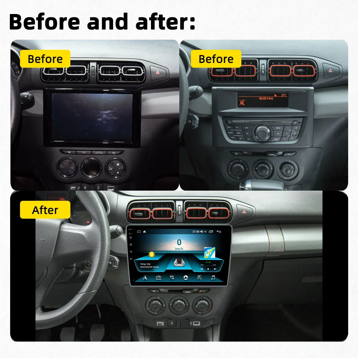 2 Din Android Radio Auto pentru Citroen C3-XR 2019 2020 WIFI Navigare GPS FM BT Stereo al Mașinii Player Multimedia Unitate Cap Autoradio1