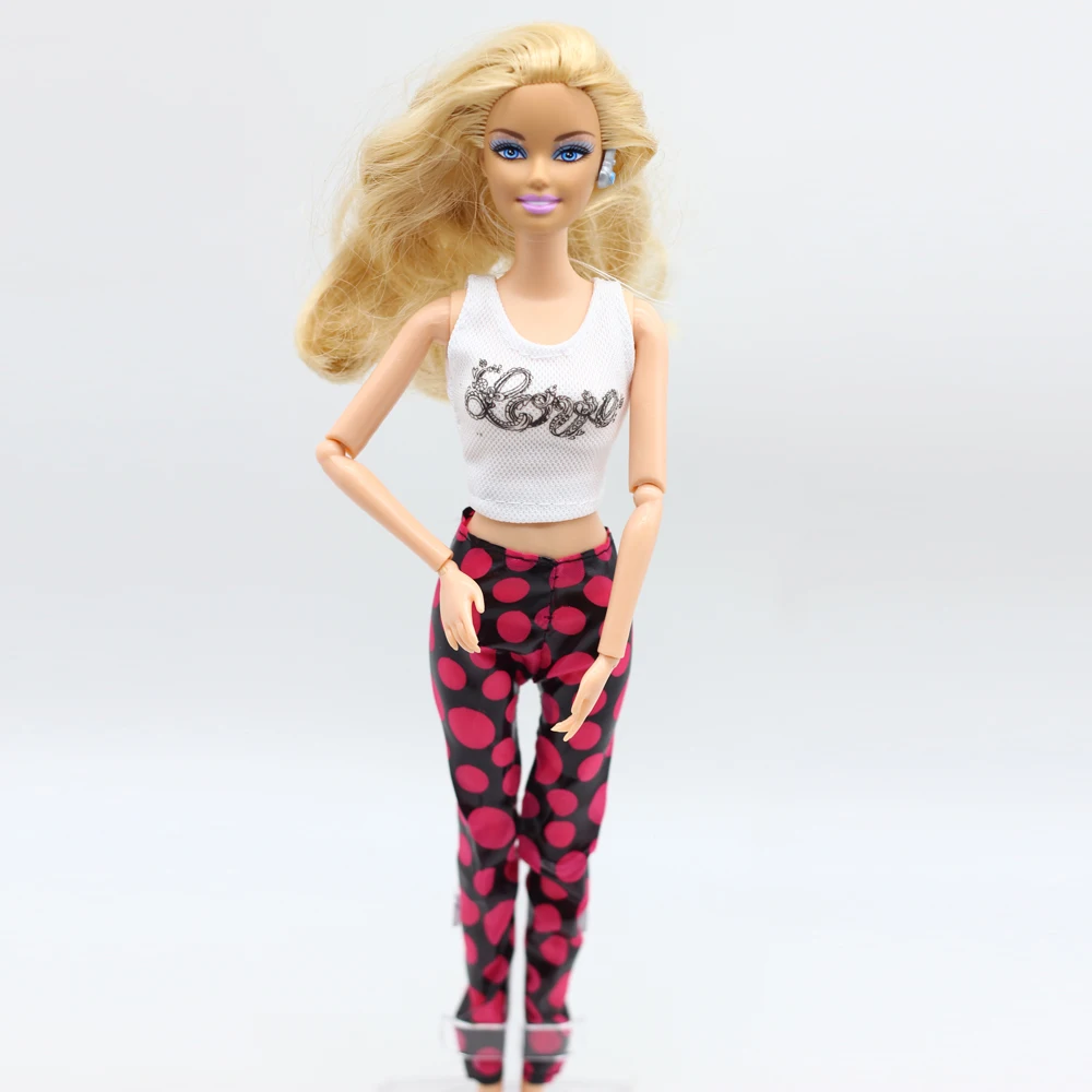 5sets haine Pentru 1/6 Barbie Papusa Pantaloni de Moda Tinuta Bluza Pantaloni Haine eg0181