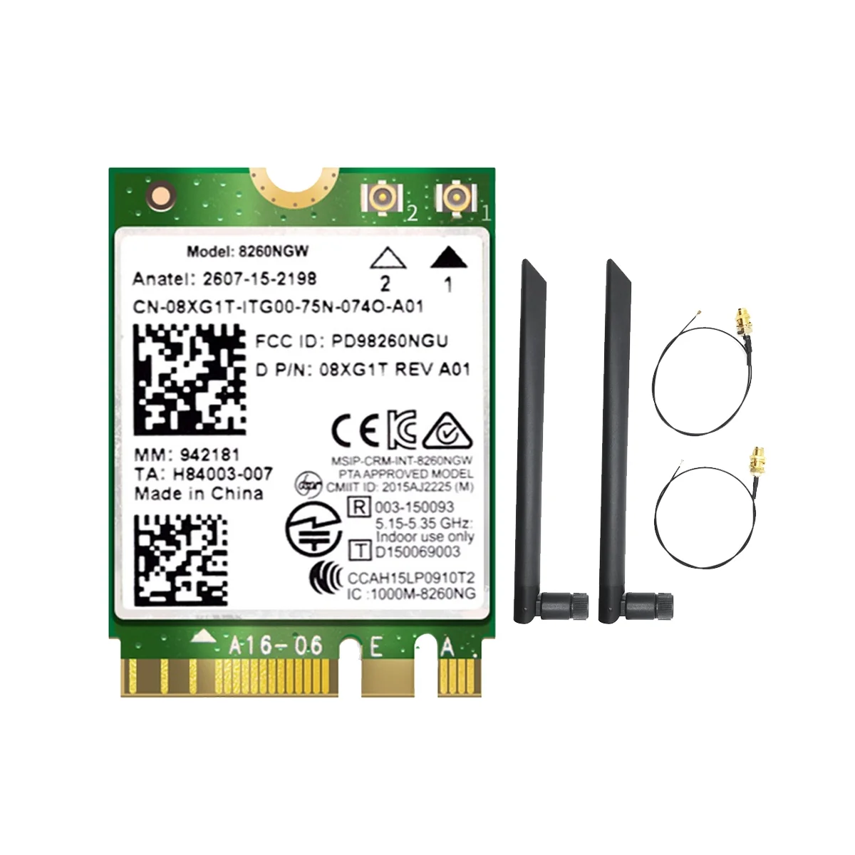 8260 8260NGW placa WiFi+2X8DB Antena 2,4/5Ghz 867M Bluetooth 4.2 unitati solid state M. 2 WiFi Card Wireless Module pentru Intel AC 82601