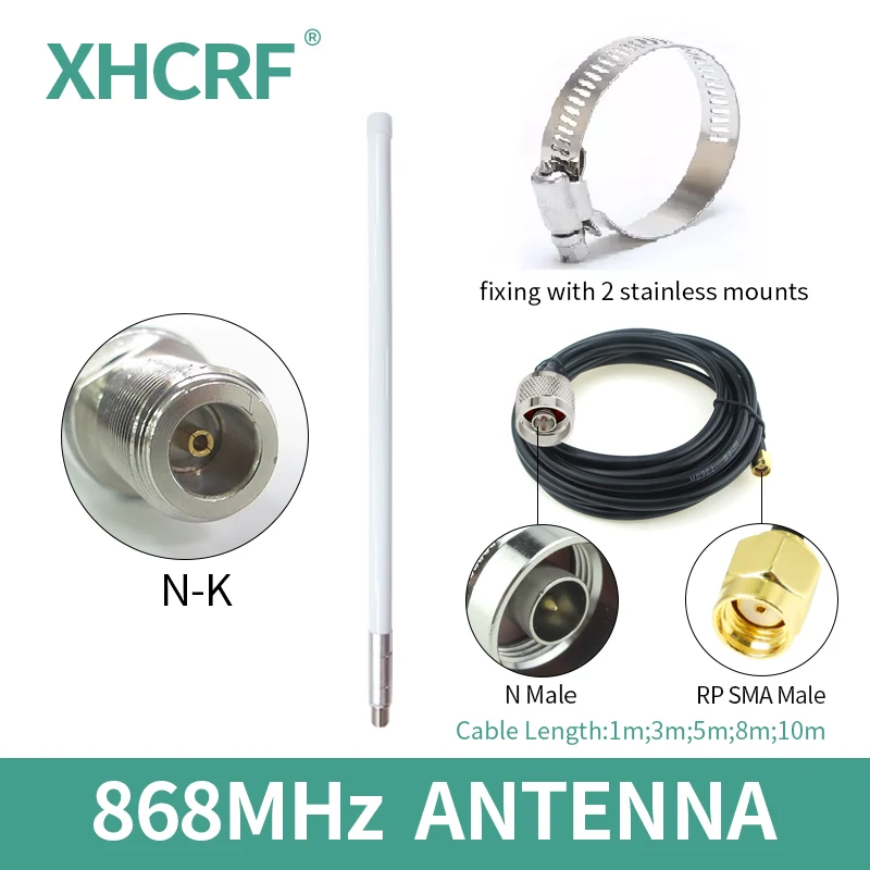 868 MHz Hotspot Antena pentru Heliu Miner 5dBi în aer liber LoRa 868MHz fibra de sticla N Femeie de Antenă pentru Lorawan 868M cu Cablu 3D-FB1