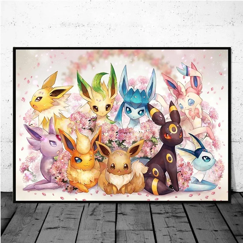 Anime Poster Cu Pokemon Pikachu De Perete De Artă De Desene Animate Drăguț Cameră Decor Estetic Anime Periferice Decor Acasă Hârtie Poster Copii Cadouri1