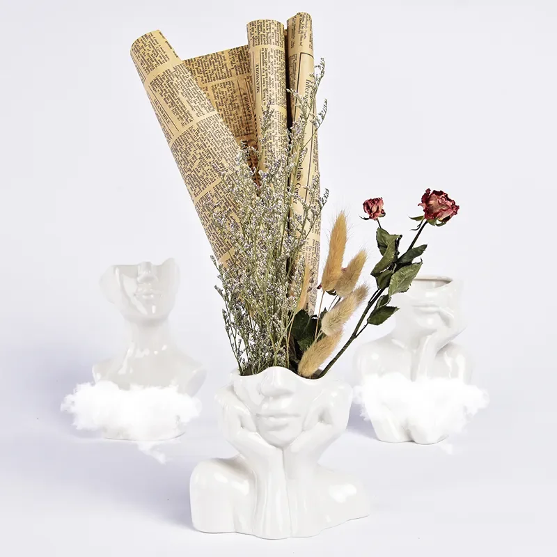 Art Vaza Stil Nordic Ceramice Moderne Aranjament De Flori Uscate Acasă Living Birou De Masă Decor Ornamente Vaze1