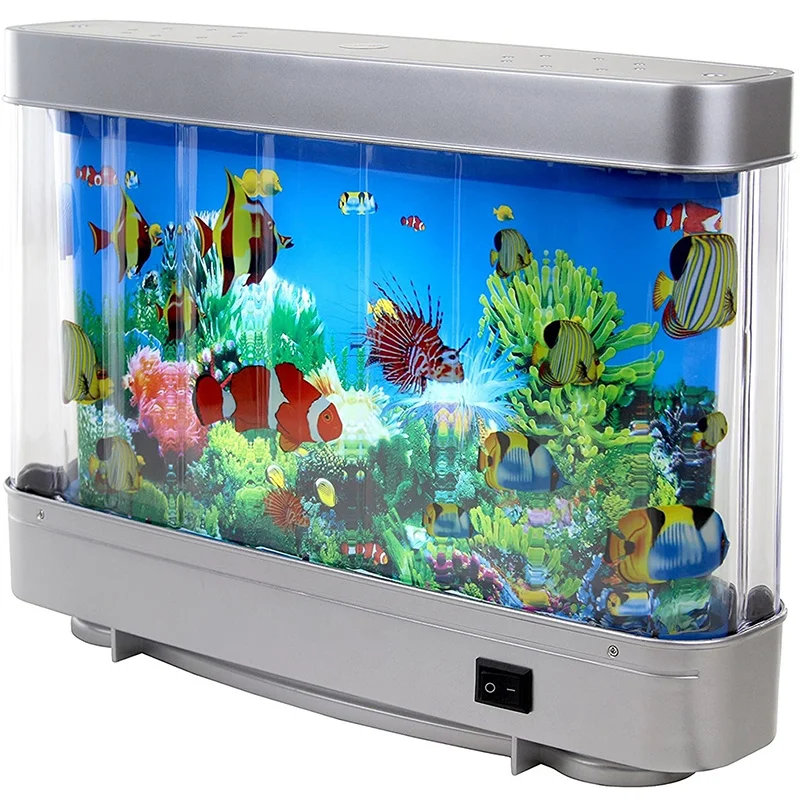 Artificiale Rezervor de Pește Tropical Lămpi Acvariu Decorativ Lumina de Noapte Virtual Ocean Dinamic LED Masă Lampă Drăguț Decor Camera Cadou1