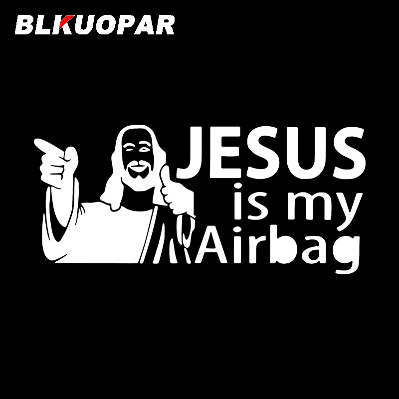 BLKUOPAR Isus Este Airbag-ul Meu Model de Text, Autocolante Auto de Moda Decal Impermeabil Muri Tăiate placă de Surf cu Motocicleta de Styling Auto1