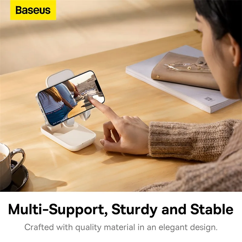 Baseus Telefon Mobil Stand Desktop Pliere Telefon Stand ajustabil pe Înălțime, deschide desigh Oglindă cu Suport de birou1