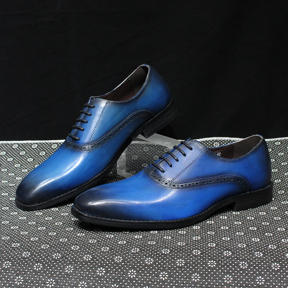 Bărbați clasic Pantofi Oxford din Piele Plain Toe de Afaceri de Birou Rochie Pantofi pentru Barbati lucrate Manual, Dantelă-up Petrecerea de Nunta Oxfords1