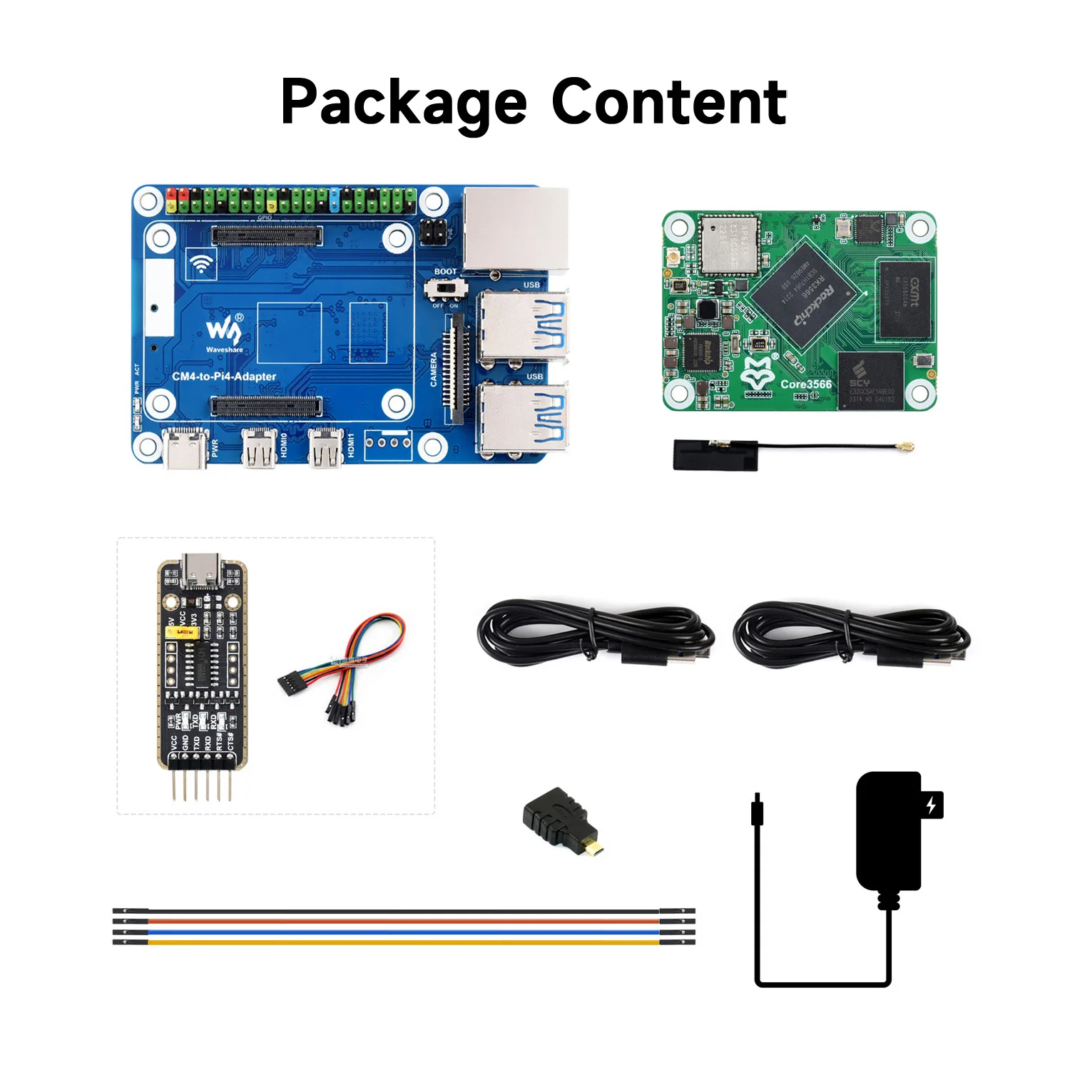 Core3566 Module, Kit, Rockchip RK3566 Quad-core, Compatibil Cu Raspberry Pi CM41