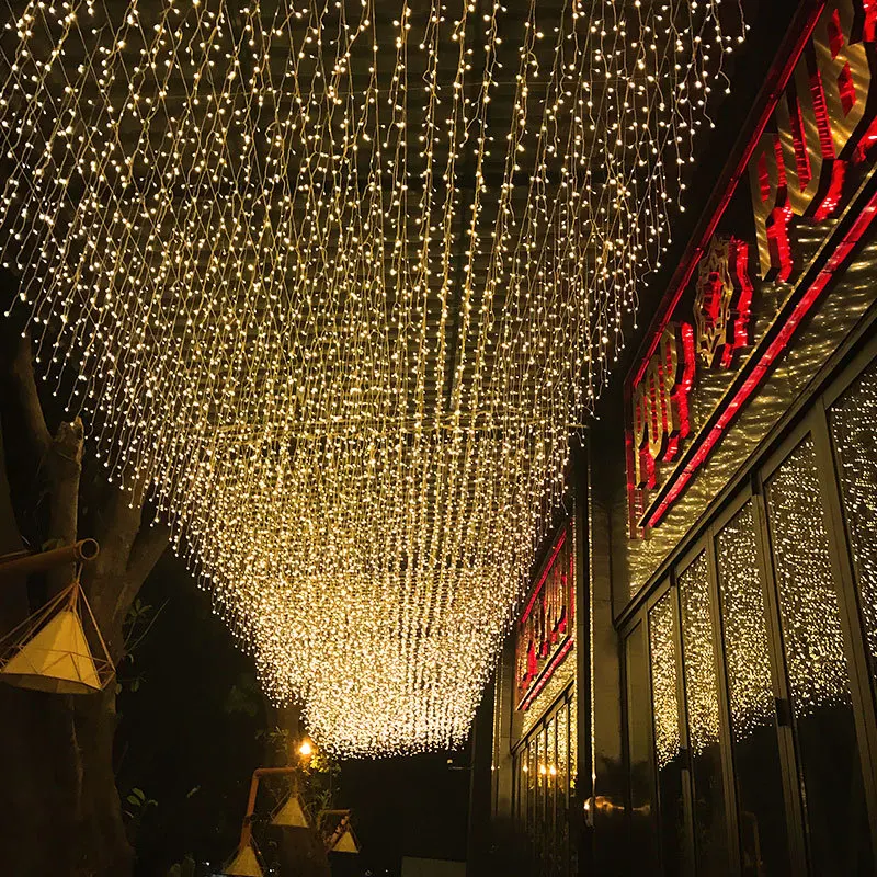 Crăciun Ghirlanda LED-uri Cortina Sloi de gheață Șir de Iluminat 4M/8M/12M/16M//20M Vacanta de Iluminat Ofili De 0,4-0,6 M în aer liber Strada de Decor1
