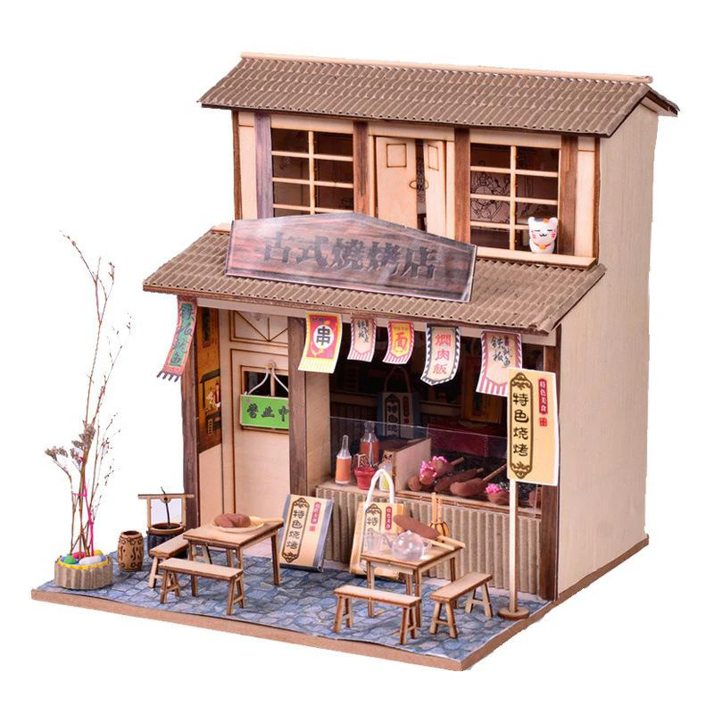 Cutebee Casa Mobilier Casa Papusa in Miniatura Păpuși DIY Casa in Miniatura Camera de Jucarii pentru Copii de Arhitectură Populară Chineză1