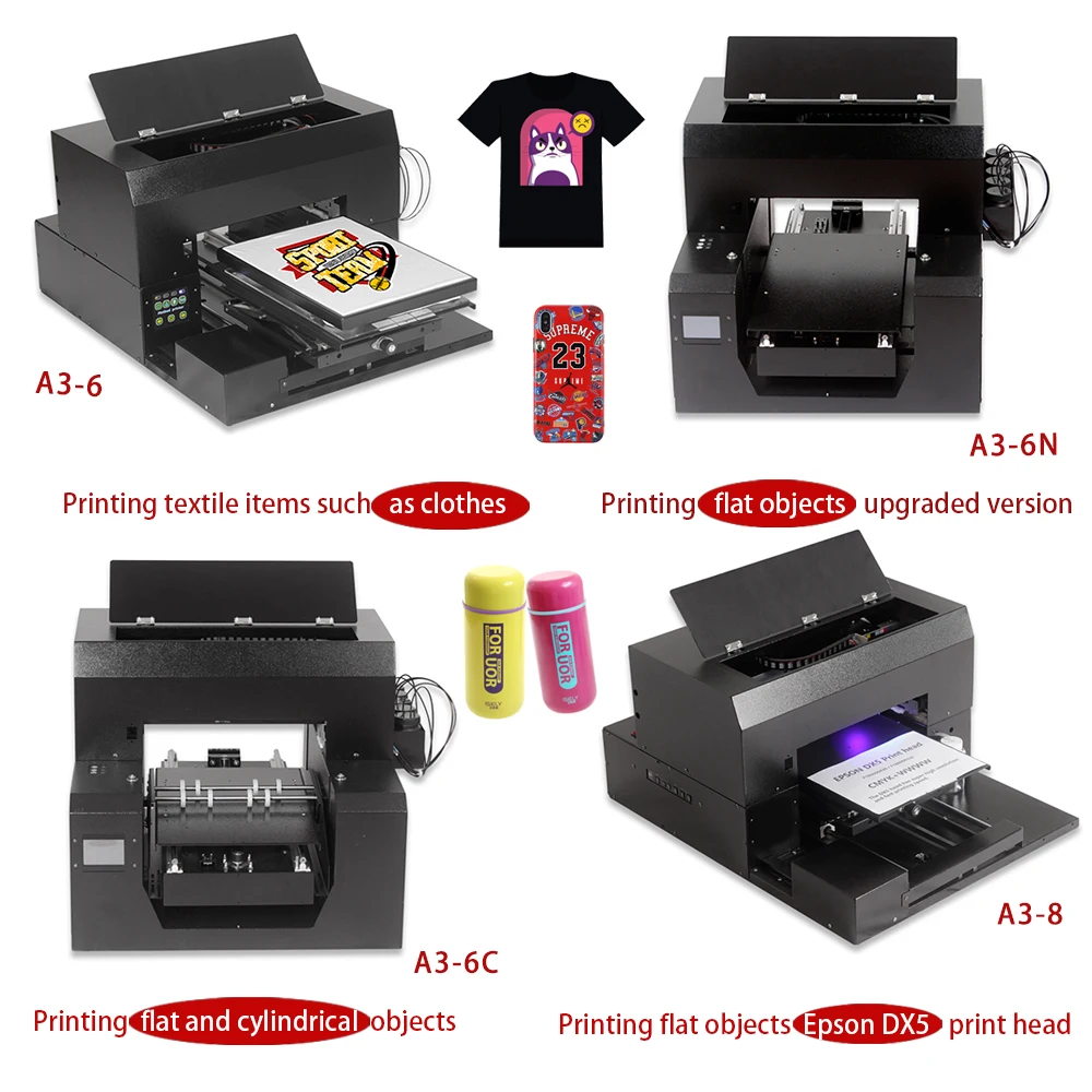 Dimensiune A3 de înaltă rezoluție automată flatbed UV printer pentru telefonul mobil caz/PVC card/foto/3D de imprimare emboss1