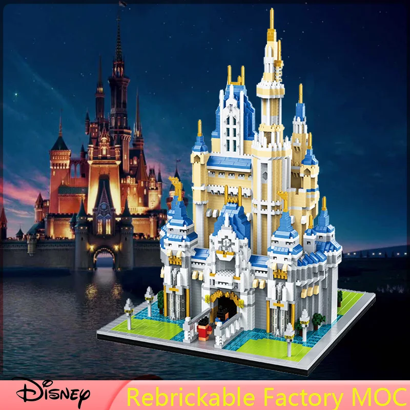 Disney Magic Castle Mini Blocuri Mirco Model 3D 35cm Diamant Cărămizi de Construcție Printesa Castel de Vis Cifre pentru Cărămizi de Bricolaj, Jucarii1