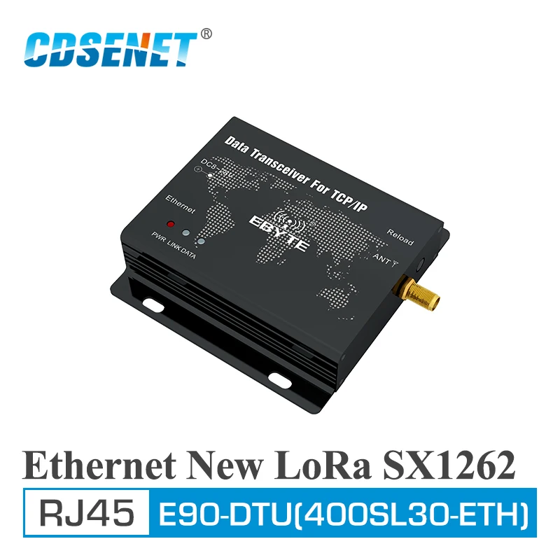 E90-DTU(400SL30-ETH) SX1262 Super LoRa 30dBm Ethernet RJ45 Interfata RSSI LBT Releu de Emisie-recepție Wireless Serial Port Server1
