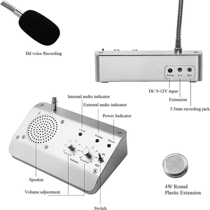 Fereastra Sistem de Boxe, Dual Mod Geam Microfon Interfon Difuzor, Sistem de Interfon Pentru Afaceri, de Birou, Scoala UE Plug1