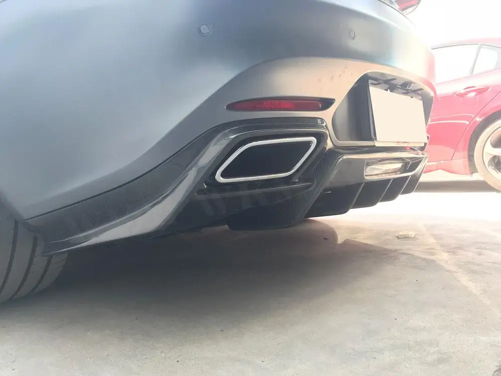 Fibra de Carbon din Spate Buza Difuzor Spoiler pentru Mercedes Benz AMG GT GTS GTR Coupe 2 Usi Masina Styling FRP Bara Spate Garda1