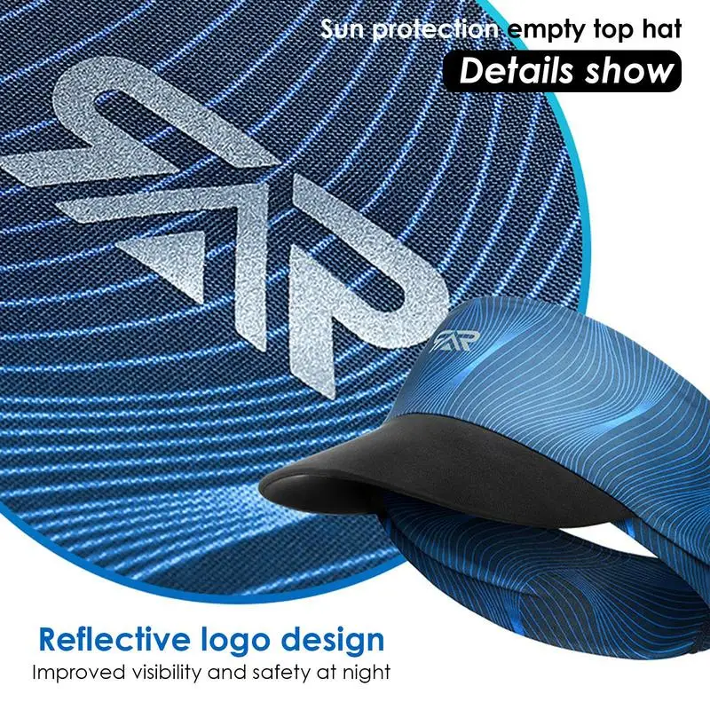 Gol de Sus a Parasolarului Hat Visor Palarie de Soare pentru Femei Beach Pălărie Anti-UV Logo-ul Reflectorizante Respirabil Absorbi Sudoare iute Uscat Vara Unisex1