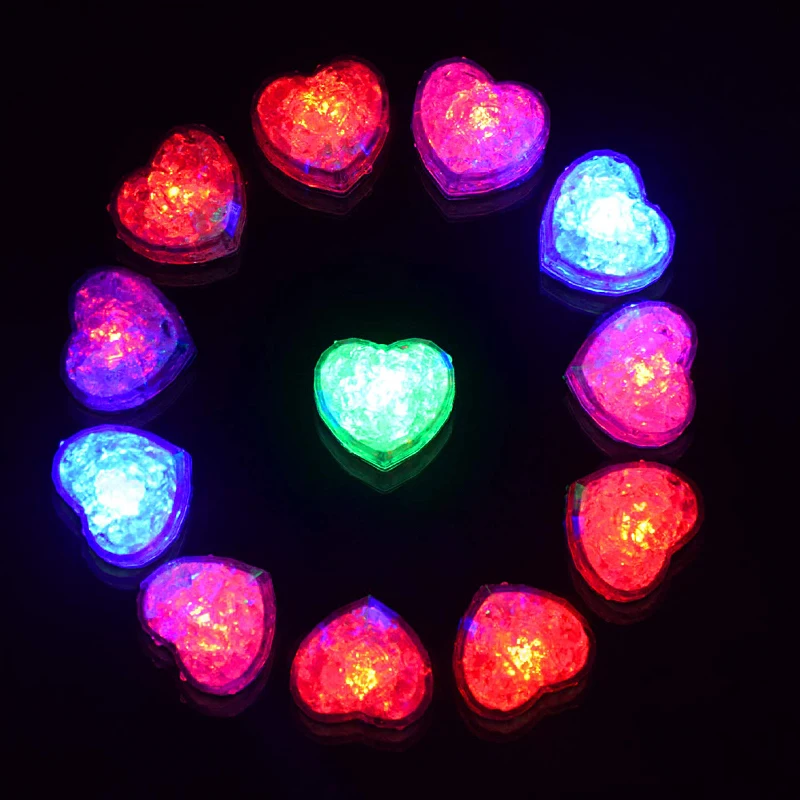 Inima LED Cuburi de Gheata cu Schimbarea de Lumini 12buc Multi Color Led Cuburi de Gheață pentru Băuturi LED Lumina Cuburi de Gheață pentru Băuturi Bar Club1