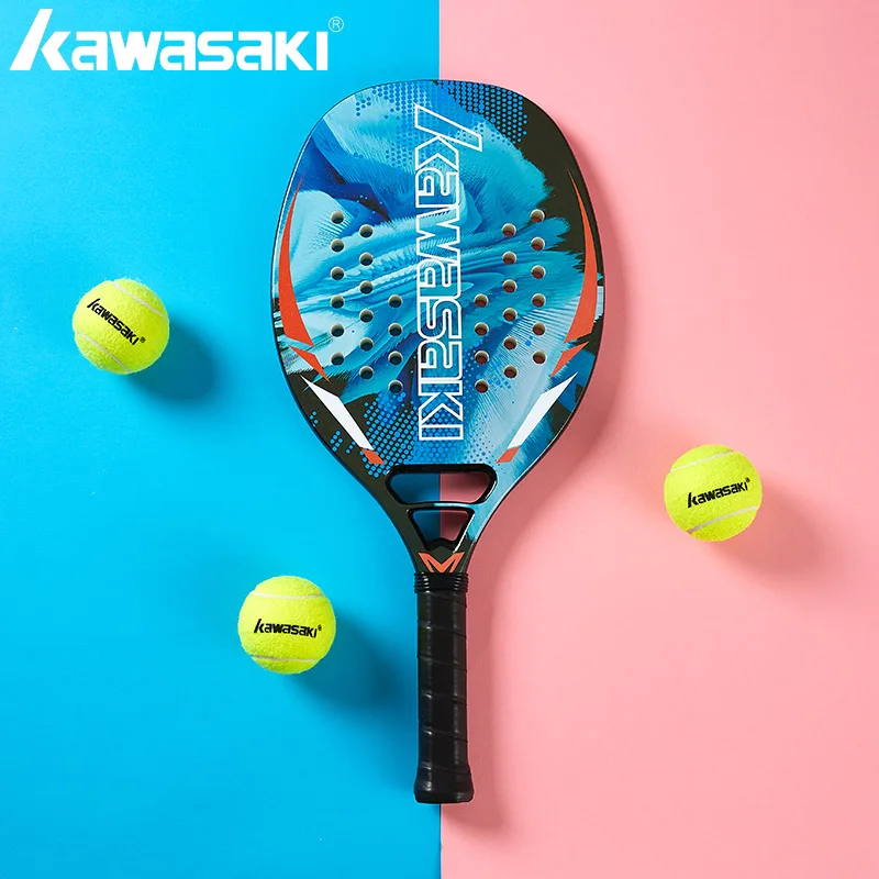 Kawasaki Original Padel 3K fibra de carbon raquete plaja tenis pala padel1