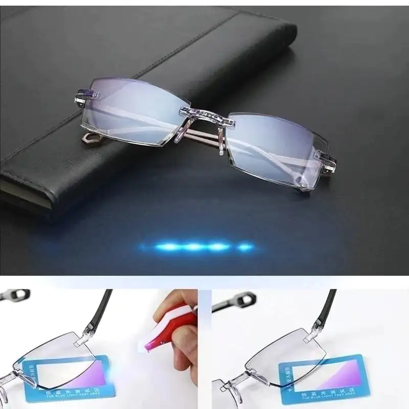 Lectură Viziune ochelari inteligente Ochelari de Lectură Lumină Albastră de Blocare Nici o Linie Multifocale Calculator Cititori pentru Femei, Bărbați Ochelari1