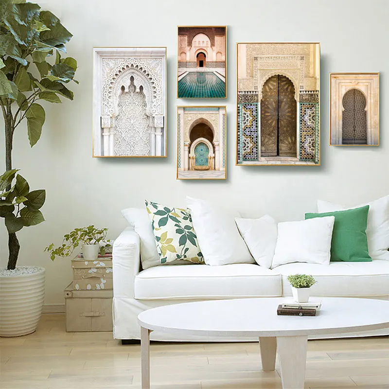 Maroc Ușa arabă Picturi Decorative Arhitectură Canvas Postere Islamic Perete Imagini de Artă Amprente pentru Living Decor Acasă1