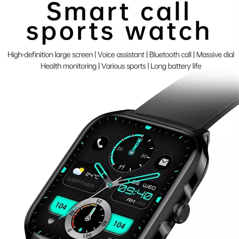Noi HK23 Bluetooth Apel 1.85 Inch Split Screen Personalizat AI Voce Inima Rata de Tensiunii Arteriale de Oxigen Impermeabil Sporturi Ceas 20231